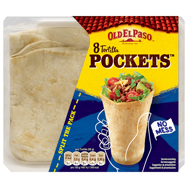 eine Packung Old El Paso Tortilla Pockets, 223 g